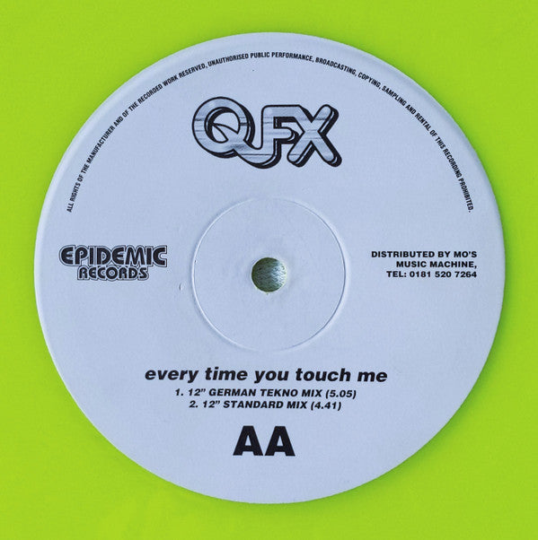 QFX : Every Time You Touch Me (12", Single, Ltd, Num, Neo)