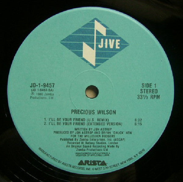 Precious Wilson : I'll Be Your Friend (12")
