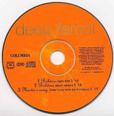 Deep Forest : Bohême (CD, Maxi)