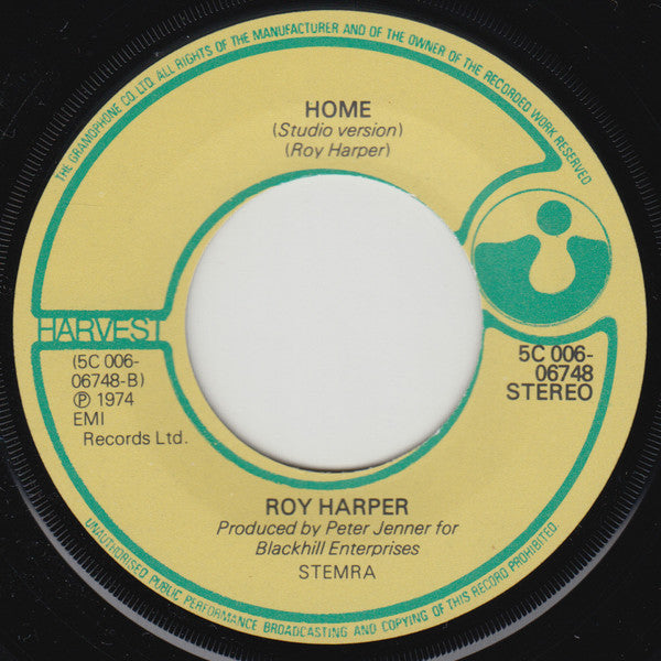 Roy Harper : When An Old Cricketer Leaves The Crease (7", Single)