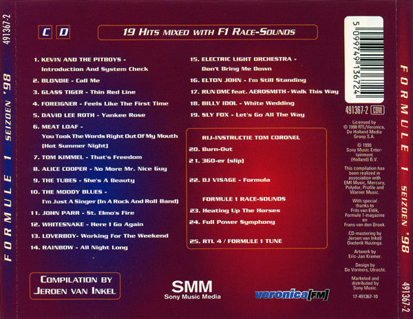 Various : Jeroen van Inkel RTL Formule 1 Seizoen '98 (CD, Comp, Mixed)