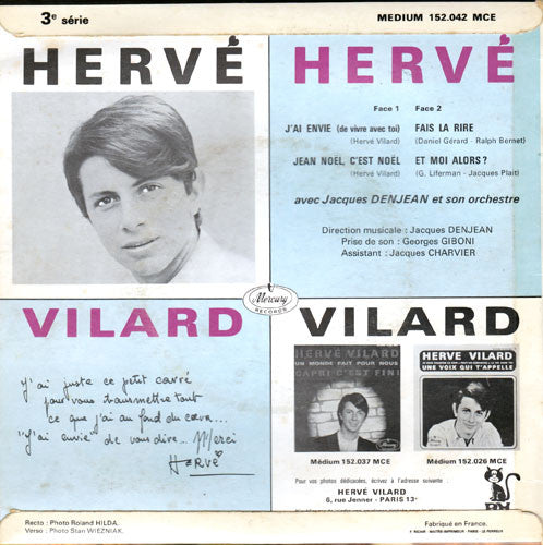 Hervé Vilard : Fais-la Rire (7", EP, Mono)