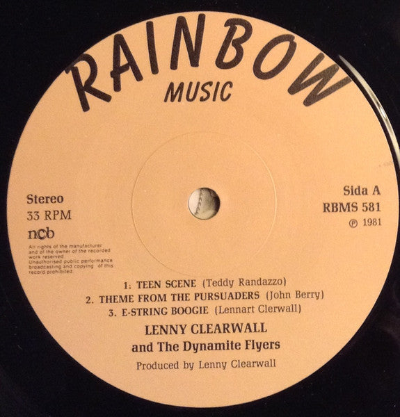 Lenny Clearwall & The Dynamite Flyers : Instrumental Hits Vol 1 (7", EP)