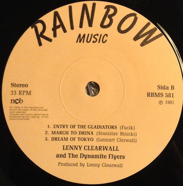 Lenny Clearwall & The Dynamite Flyers : Instrumental Hits Vol 1 (7", EP)