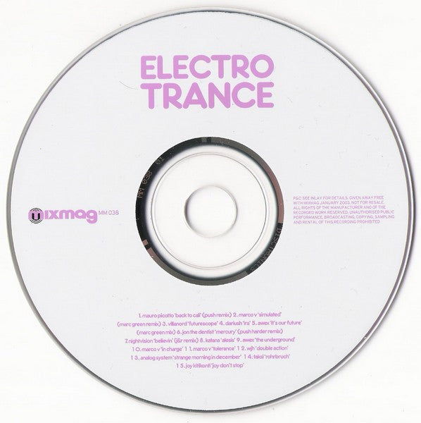 Marco V : Electro Trance (CD, Mixed)