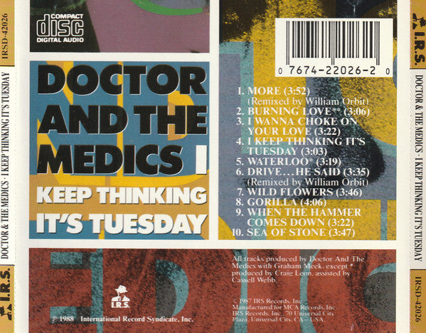 Doctor & The Medics : I Keep Thinking It's Tuesday (CD, Album)