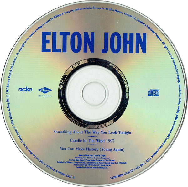 Elton John : Something About The Way You Look Tonight / Candle In The Wind 1997 (CD, Single, SNA)