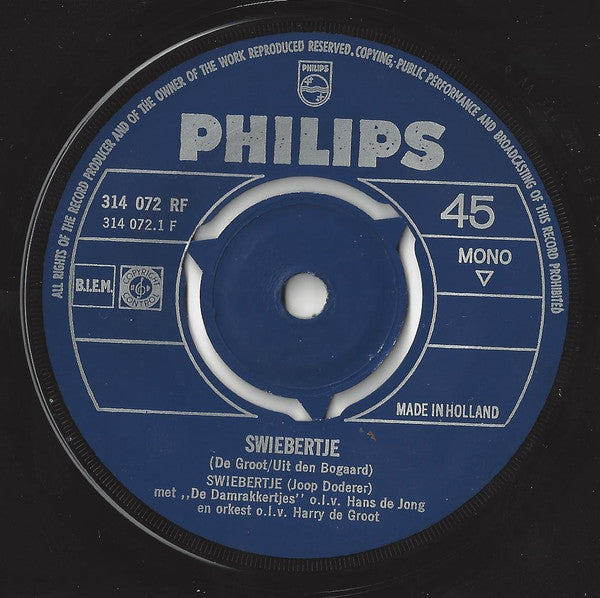 Swiebertje Met De Damrakkertjes (2) : Swiebertje (7", Single, Mono, Blu)