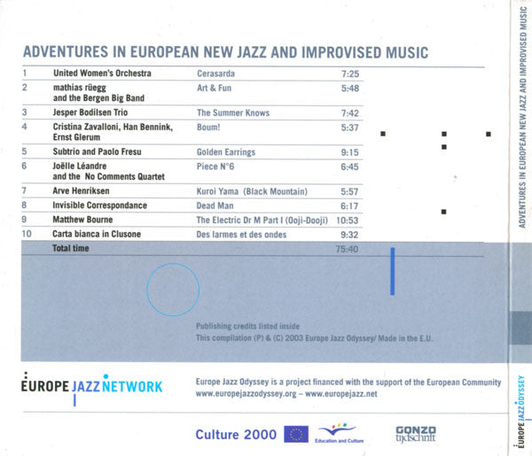 Various : Adventures In European New Jazz And Improvised Music (CD, Comp)