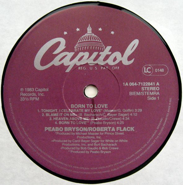 Peabo Bryson / Roberta Flack : Born To Love (LP, Album)