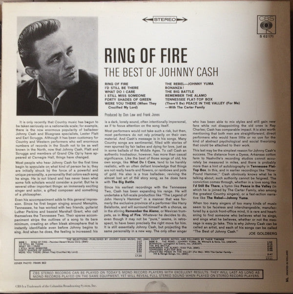 Johnny Cash : Ring Of Fire - The Best Of Johnny Cash (LP, Comp, RE)