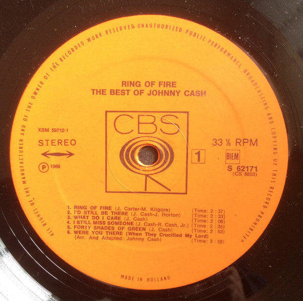 Johnny Cash : Ring Of Fire - The Best Of Johnny Cash (LP, Comp, RE)