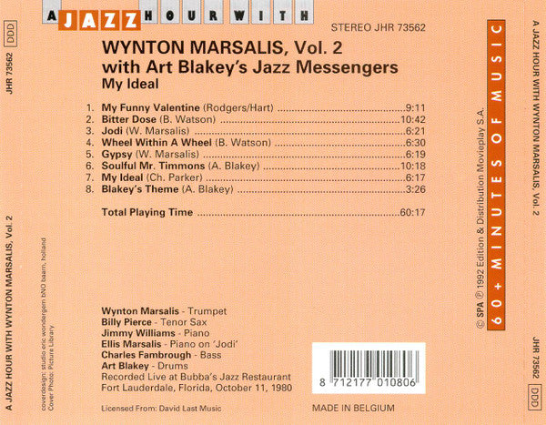 Wynton Marsalis With Art Blakey & The Jazz Messengers : Vol. 2 My Ideal (CD, Comp)