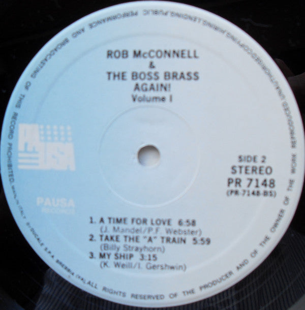 Rob McConnell & The Boss Brass : Again! Volume 1 (LP, Album)