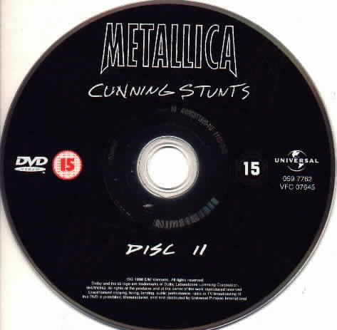 Metallica : Cunning Stunts (2xDVD-V, Copy Prot., Multichannel, PAL + Box, RE)