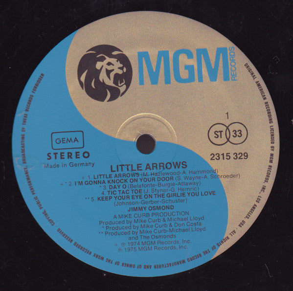 Jimmy Osmond : Little Arrows (LP, Album)