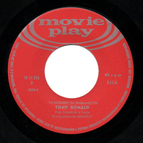 Tony Ronald : Help (Get Me Some Help) / Tu Nombre (7", Single)