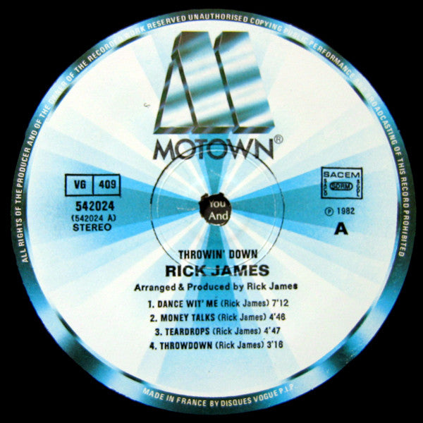 Rick James : Throwin' Down (LP, Album)