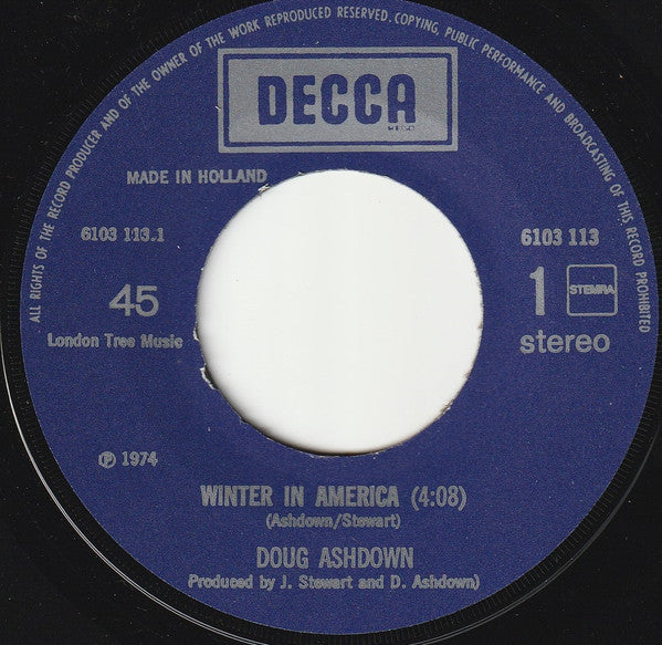 Doug Ashdown : Winter In America (7", Single)
