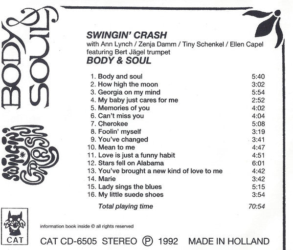 Swingin' Crash : Body & Soul (CD, Album)