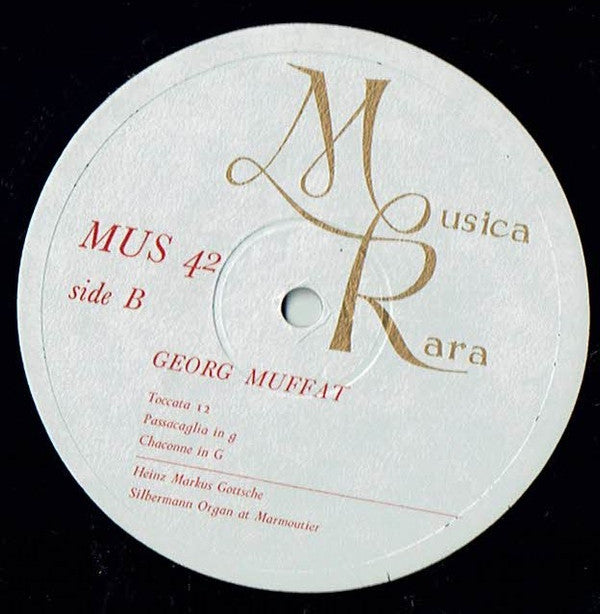 Georg Muffat, Heinz Markus Göttsche : Toccatas From The Apparatus Musico - Organisticus (LP)