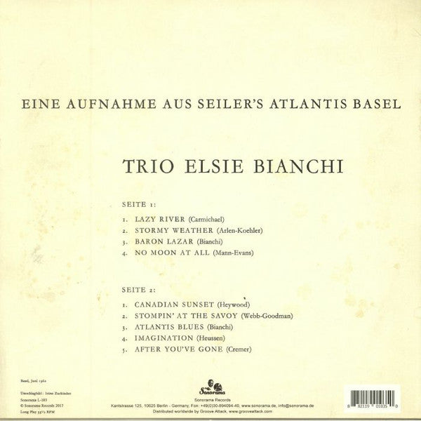 Elsie Bianchi Trio : Trio Elsie Bianchi (10", RE)