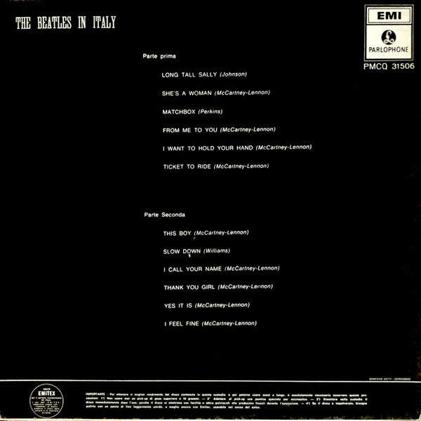 The Beatles : The Beatles In Italy (LP, Comp, Mono, RE)