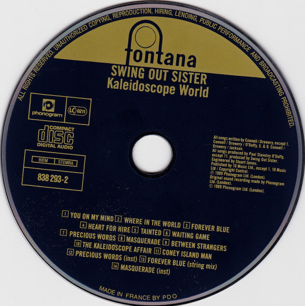 Swing Out Sister : Kaleidoscope World (CD, Album, PDO)