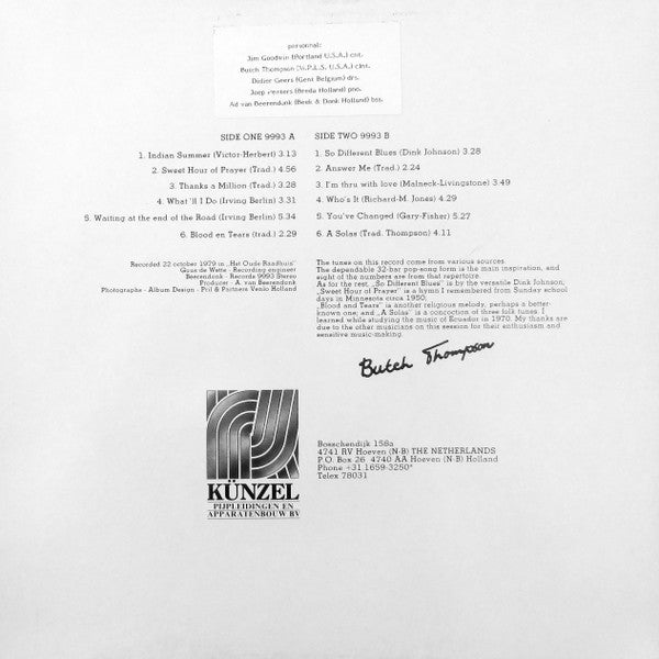 Butch Thompson, Jim Goodwin (11), Didier Geers, Joep Peeters, Ad van Beerendonk : The Joy Of The Job With Kunzel (LP, Gat)