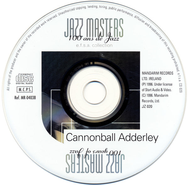 Cannonball Adderley : Jazz Masters (100 Ans De Jazz) (CD, Album, RE, Liv)