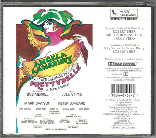 Jule Styne, Bob Merrill, Various : Prettybelle (1982 Studio Cast Recording) (CD, Album)