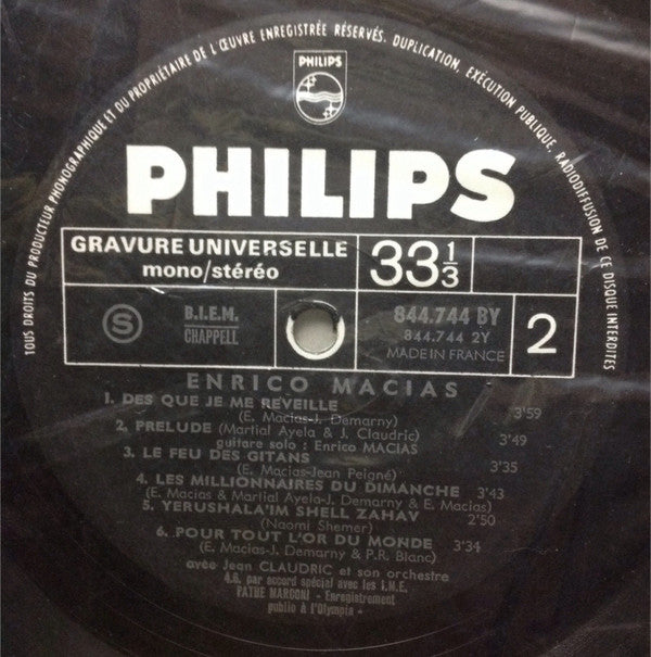 Enrico Macias : Olympia 68 (LP, Album)