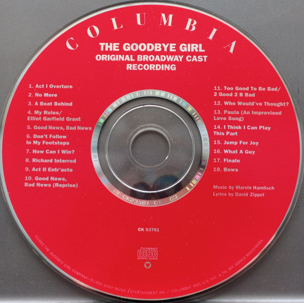 Marvin Hamlisch, David Zippel - Bernadette Peters, Martin Short : The Goodbye Girl: The Musical (Original Broadway Cast Recording) (CD, Album)