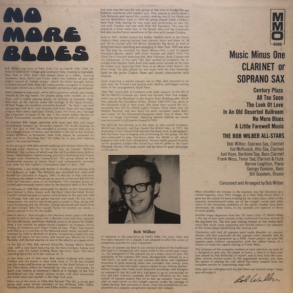 Bob Wilber : No More Blues (LP, Album)
