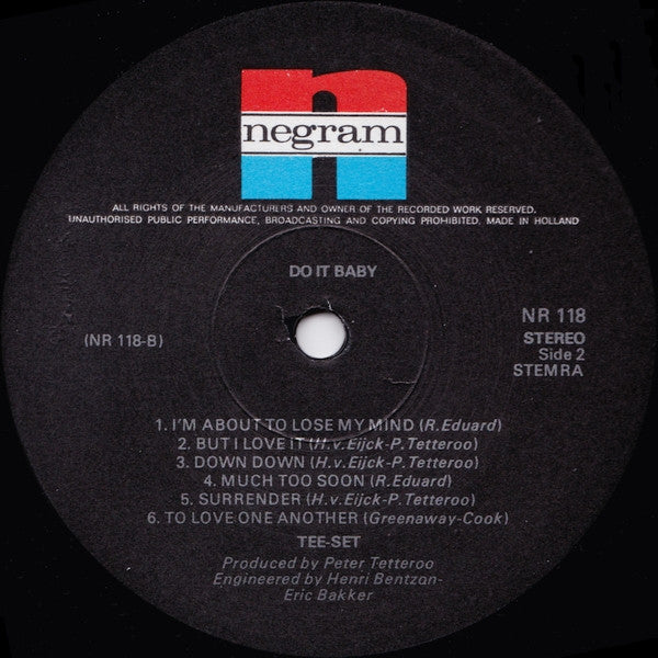 Tee-Set : Do It Baby (LP, Album)