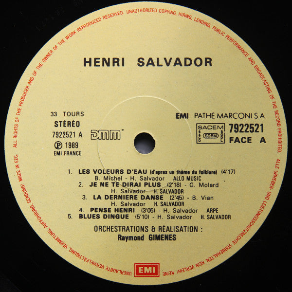 Henri Salvador : Des Gouts Et Des Couleurs (LP, Album)