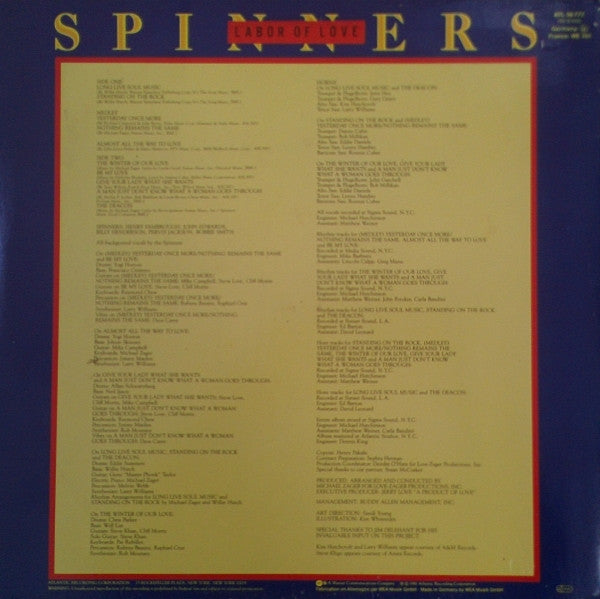 Spinners : Labor Of Love (LP, Album)