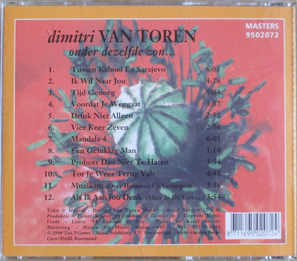 Dimitri Van Toren : Onder Dezelfde Zon... (CD, Album)