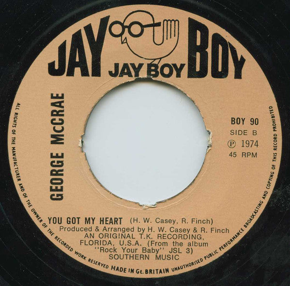 George McCrae : I Can't Leave You Alone (7", Single)