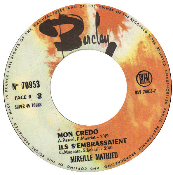 Mireille Mathieu : C'est Ton Nom (7", EP)