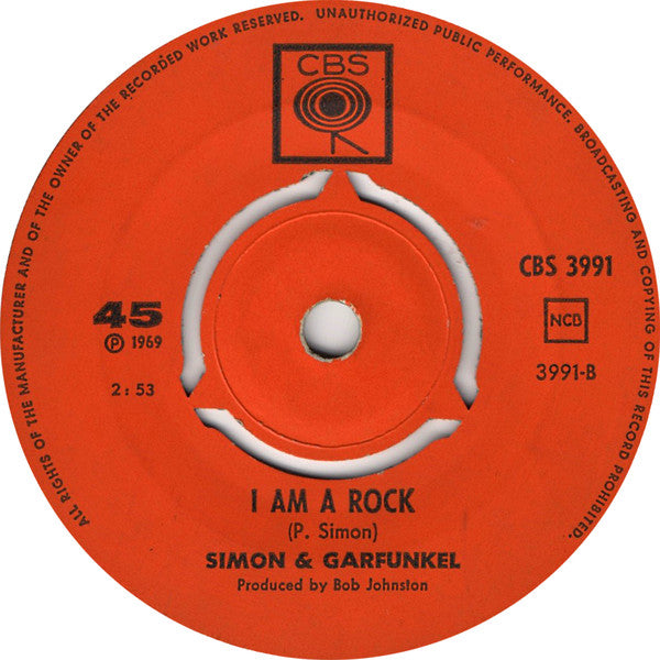 Simon & Garfunkel : Scarborough Fair (/Canticle) / I Am A Rock  (7")