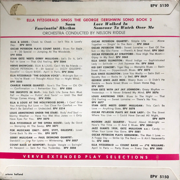 Ella Fitzgerald : Ella Sings Gershwin 2 (7", EP)