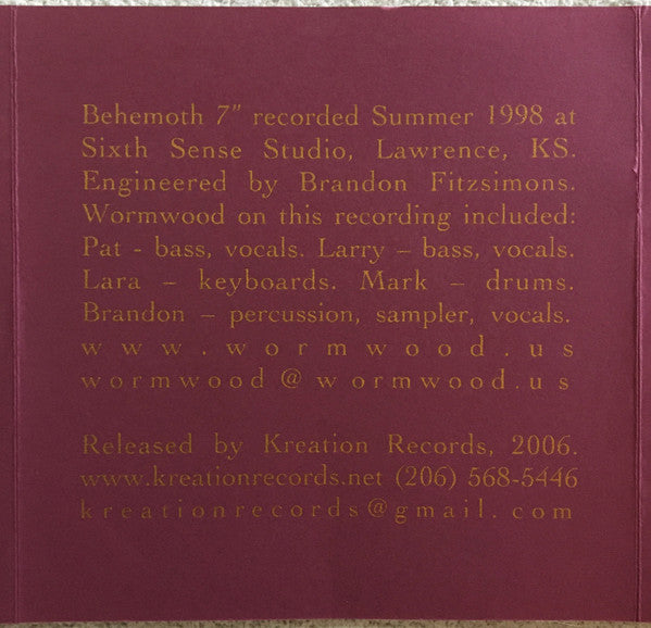 Wormwood (2) : Behemoth (7" + 7", S/Sided + RE)