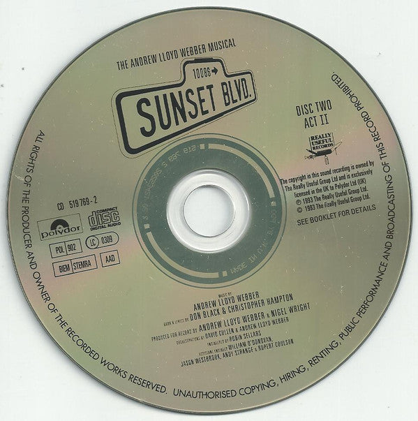 Andrew Lloyd Webber : Sunset Boulevard (World Premiere Recording) (2xCD, Album)