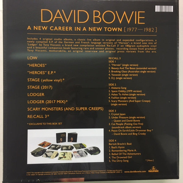 David Bowie : A New Career In A New Town [ 1977–1982 ] (LP, Album, RE, RM + LP, Album, RE, RM + 12", EP, C)