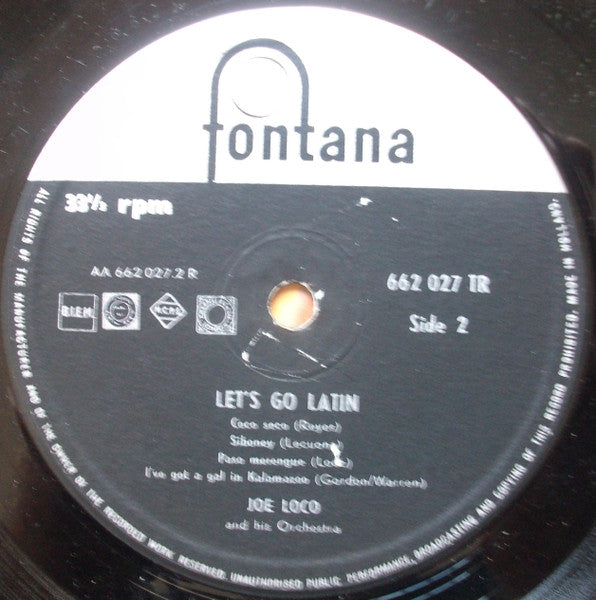 Joe Loco And His Orchestra : Let's Go Latin (10")