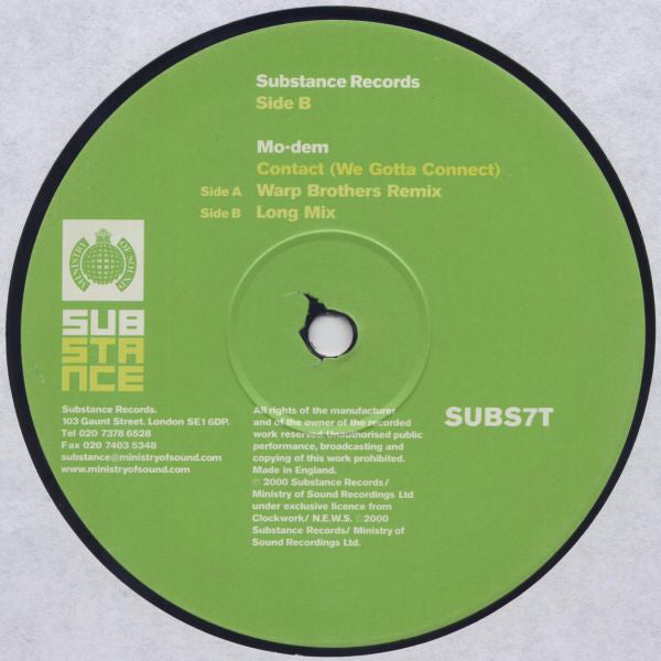 Mo-Dem : Contact (We Gotta Connect) (12")