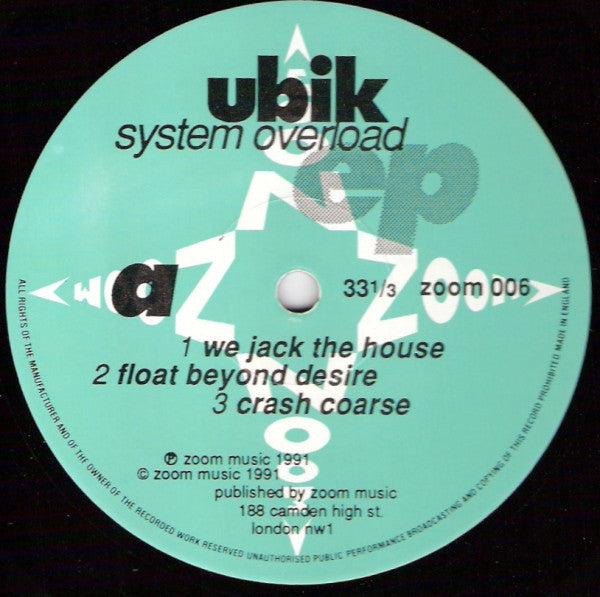 Ubik : System Overload EP (12", EP)