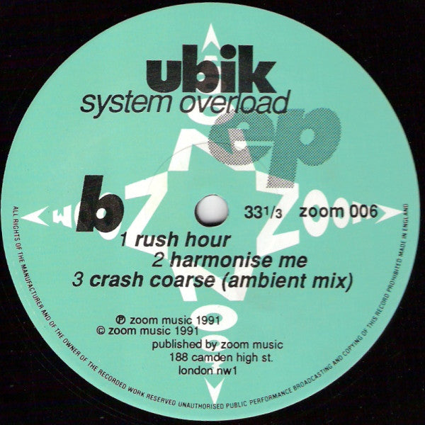 Ubik : System Overload EP (12", EP)