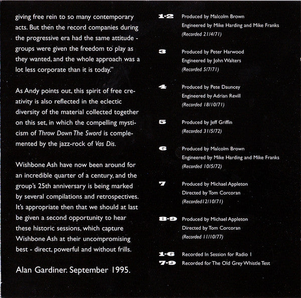 Wishbone Ash : Live At The BBC (CD, Album, Comp)